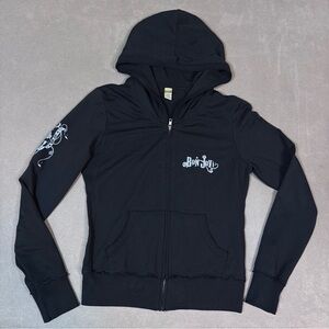 Bon Jovi Women’s Kavio! Y2K 2009 Forever Tour Zip Hoodie Black Size Medium